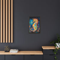 Thumbnail for Coral Carnival Seahorse Canvas Wall Art with Frame