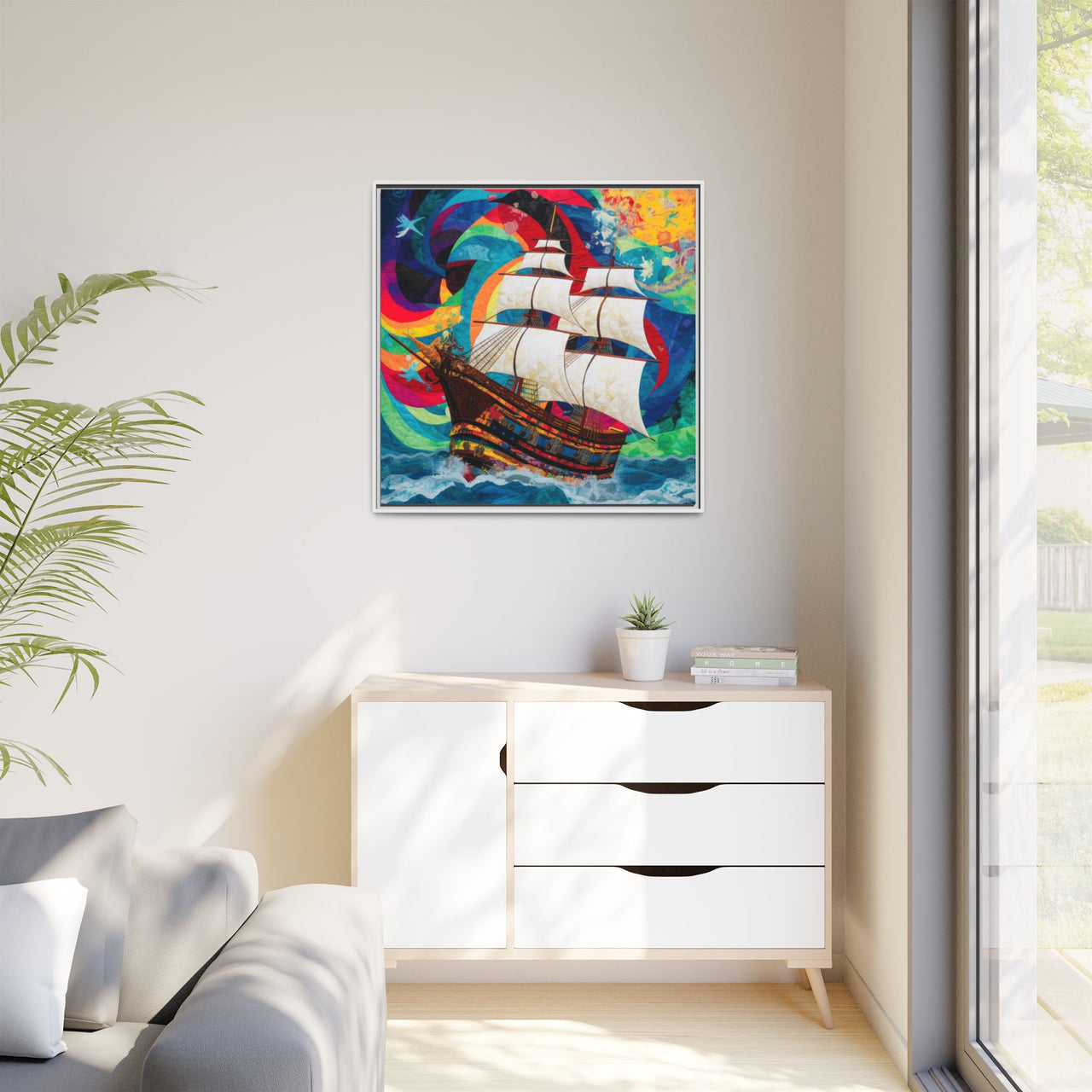 Sails of Change Canvas Wall Art with Frame