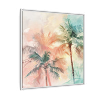 Thumbnail for Palm Glow Canvas Wall Art with Frame