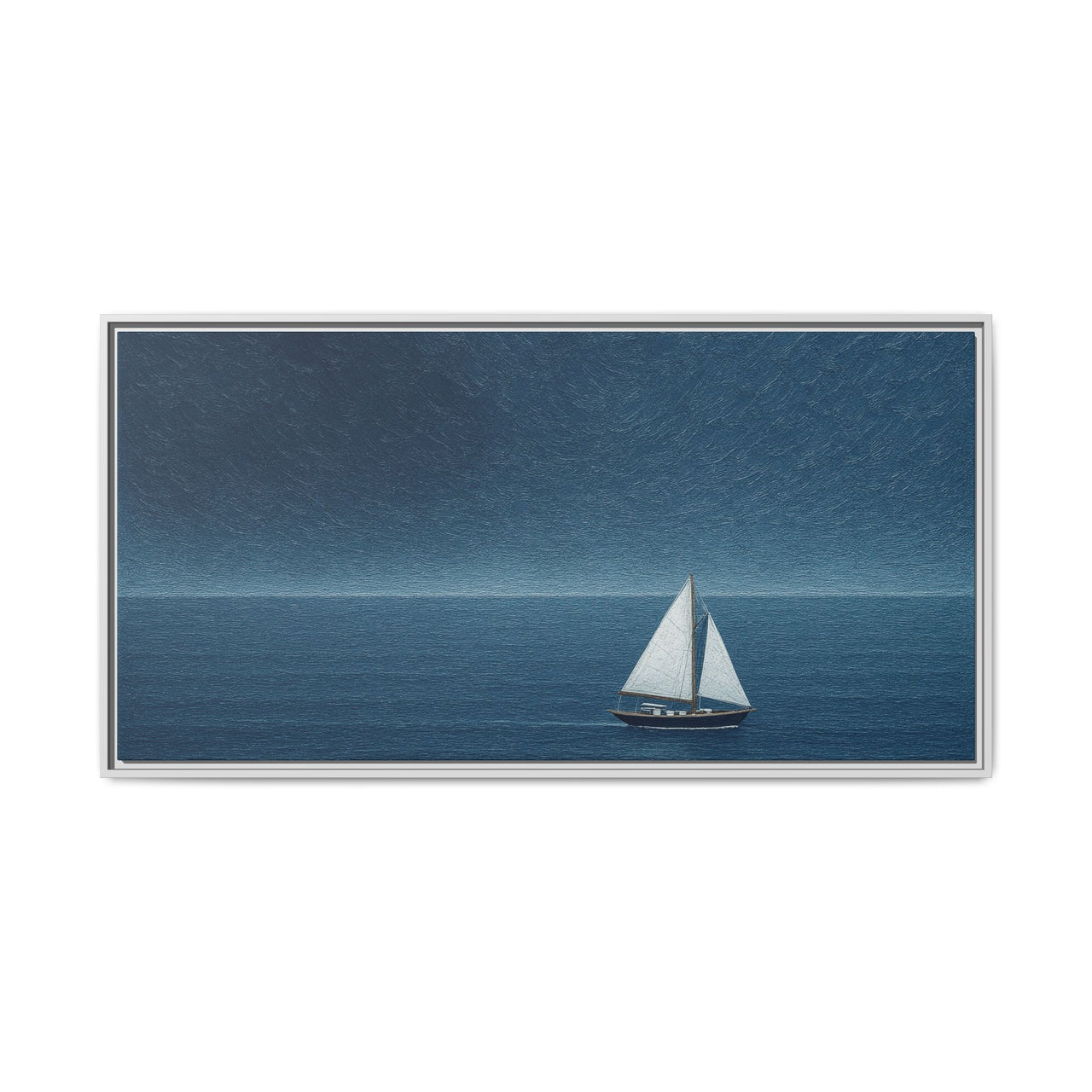 Sail Into Stillness Canvas Wall Art with Frame