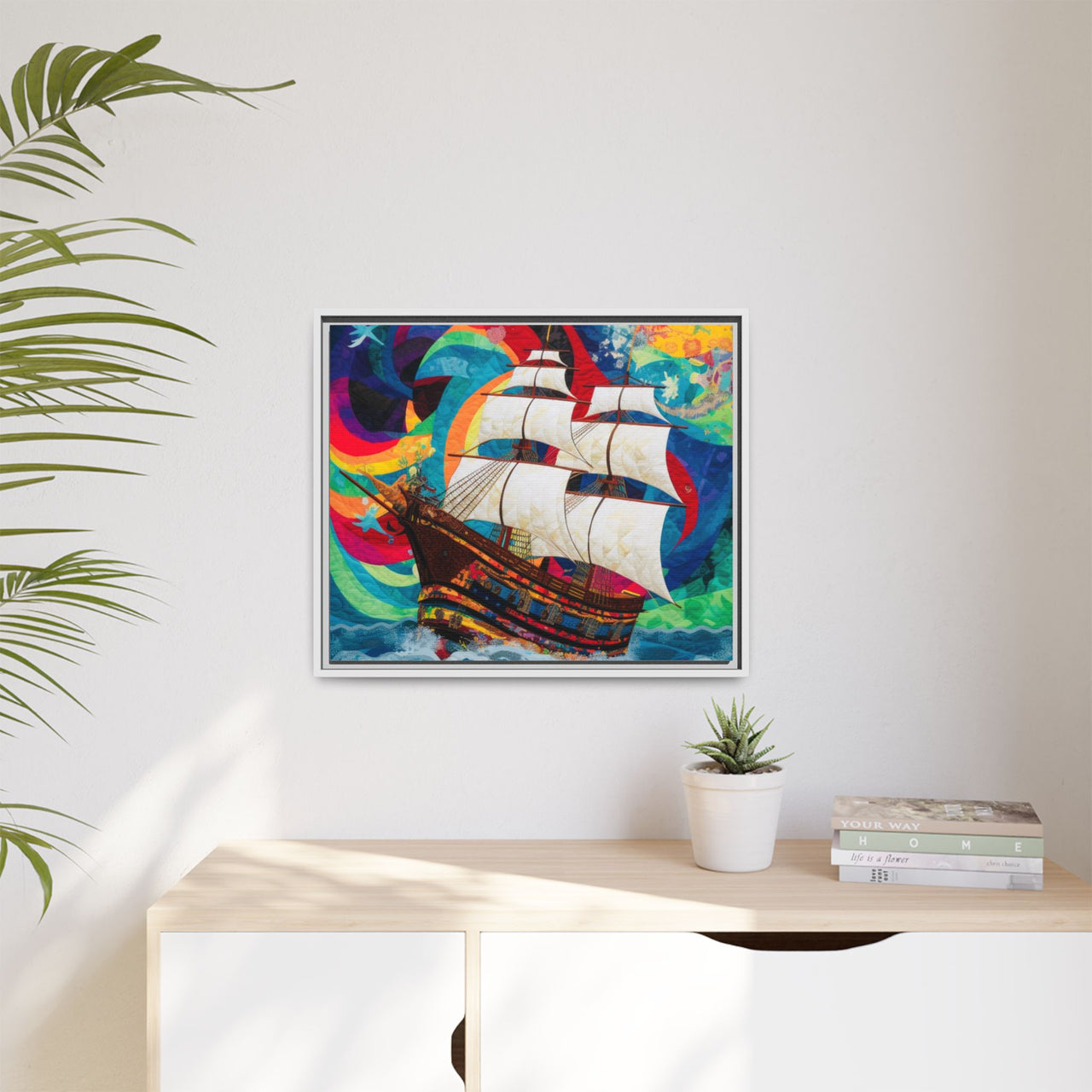 Sails of Change Canvas Wall Art with Frame