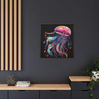 Thumbnail for Celestial Drifter Jellyfish Canvas Wall Art with Frame