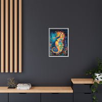 Thumbnail for Coral Carnival Seahorse Canvas Wall Art with Frame