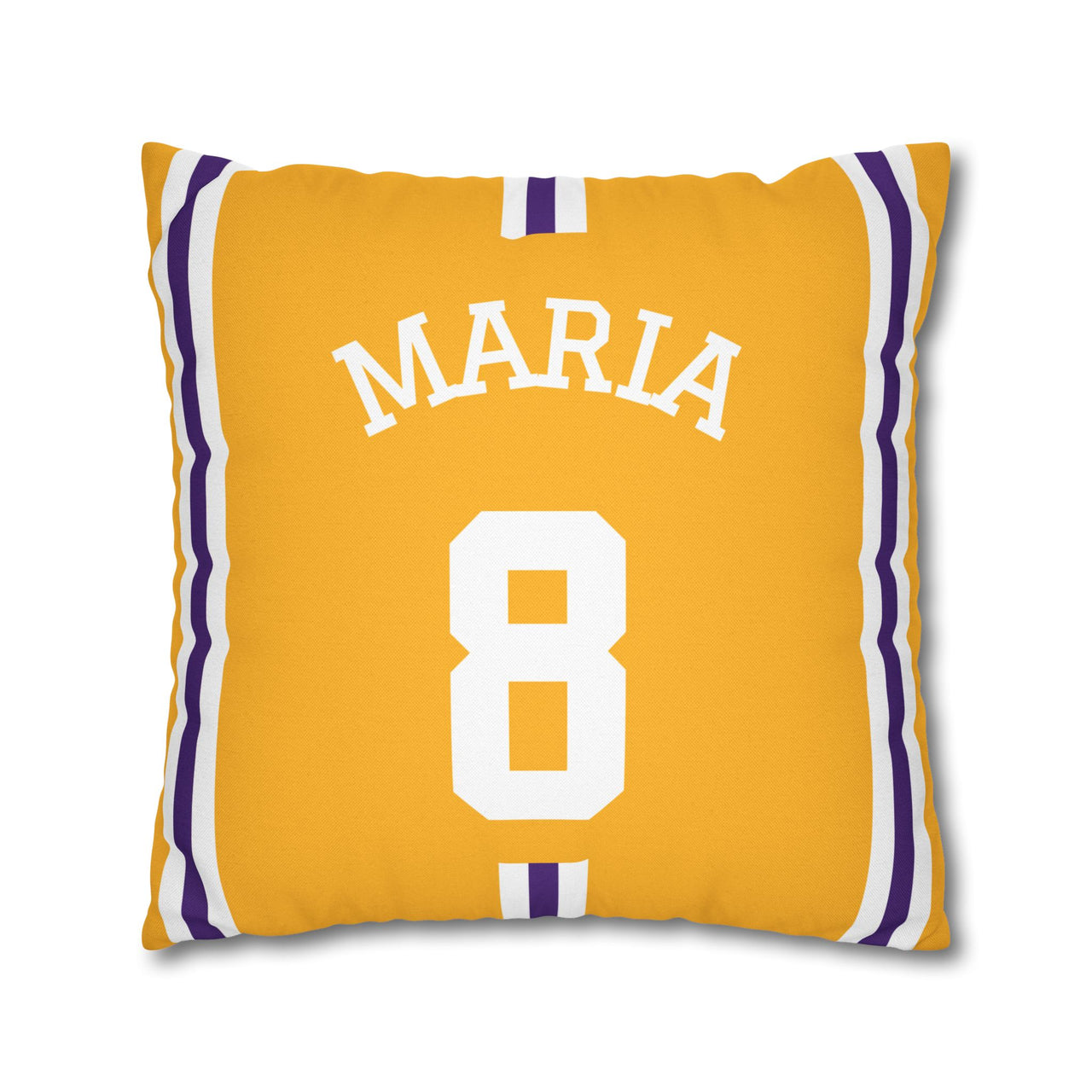 Los Angeles Yellow Square Pillowcase with Custom Name & Number