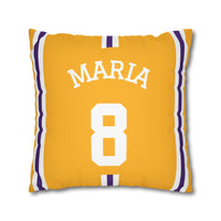 Thumbnail for Los Angeles Yellow Square Pillowcase with Custom Name & Number