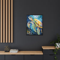 Thumbnail for Gliding Turtle Canvas Wall Art with Frame