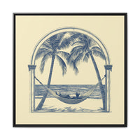 Thumbnail for Palm Retreat Hammock Canvas Wall Art with Frame