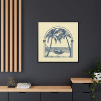 Thumbnail for Palm Retreat Hammock Canvas Wall Art with Frame