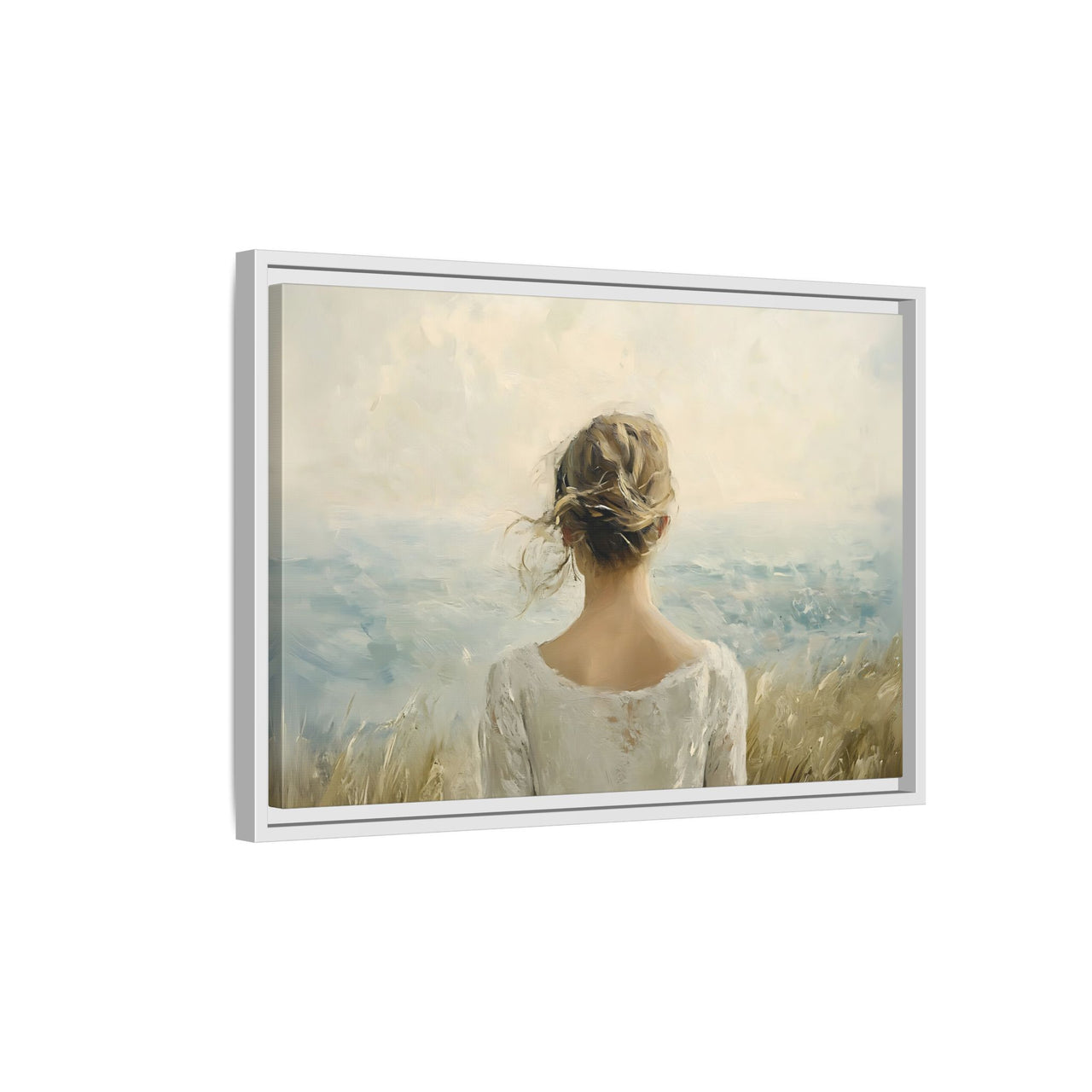Where the Sky Meets Her Canvas Wall Art with Frame