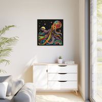 Thumbnail for Midnight Depths Octopus Canvas Wall Art with Frame