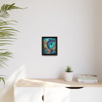 Thumbnail for Ocean Bloom Dolphin Canvas Wall Art with Frame