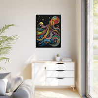Thumbnail for Midnight Depths Octopus Canvas Wall Art with Frame