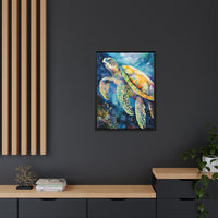 Thumbnail for Gliding Turtle Canvas Wall Art with Frame