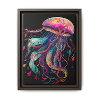 Thumbnail for Celestial Drifter Jellyfish Canvas Wall Art with Frame