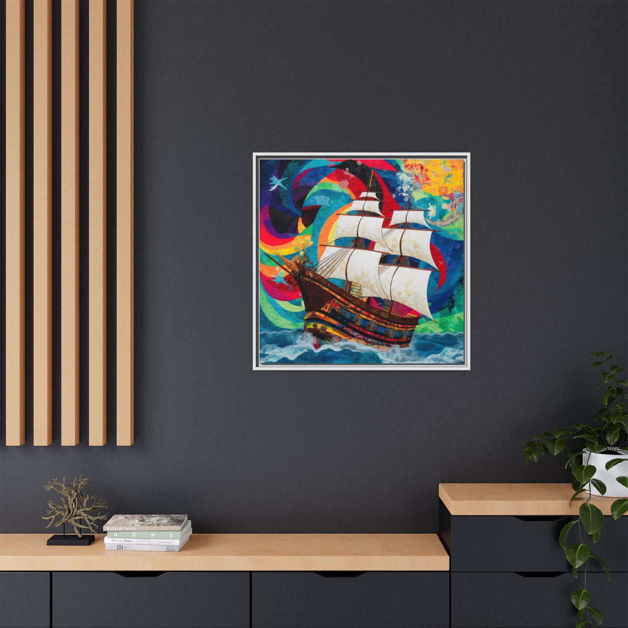 Sails of Change Canvas Wall Art with Frame