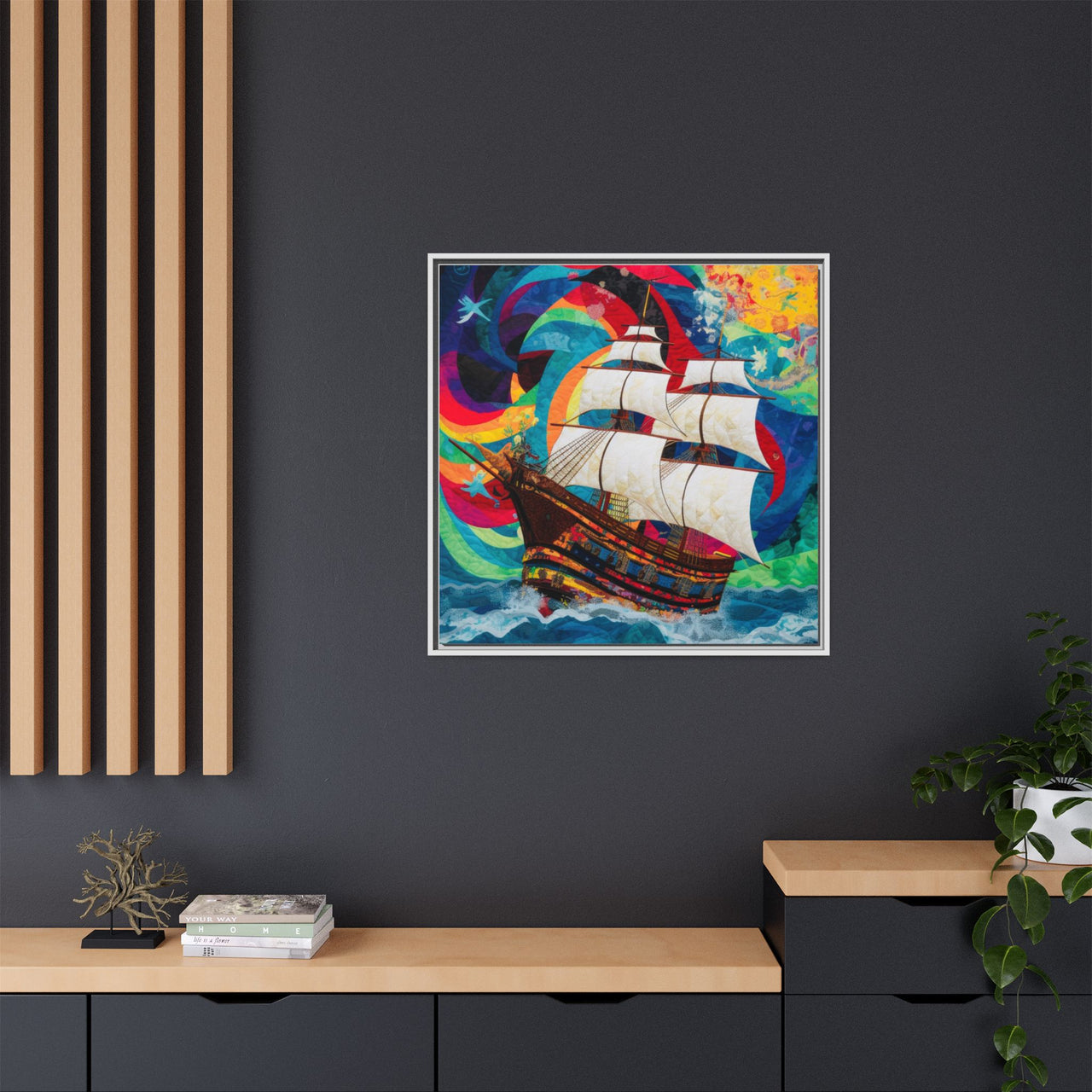 Sails of Change Canvas Wall Art with Frame