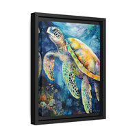 Thumbnail for Gliding Turtle Canvas Wall Art with Frame