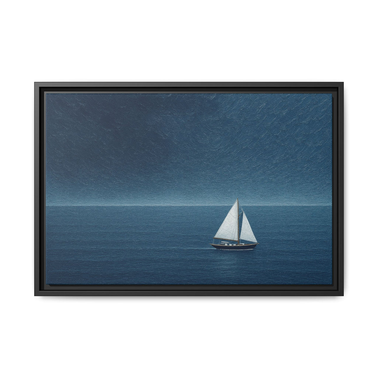 Sail Into Stillness Canvas Wall Art with Frame