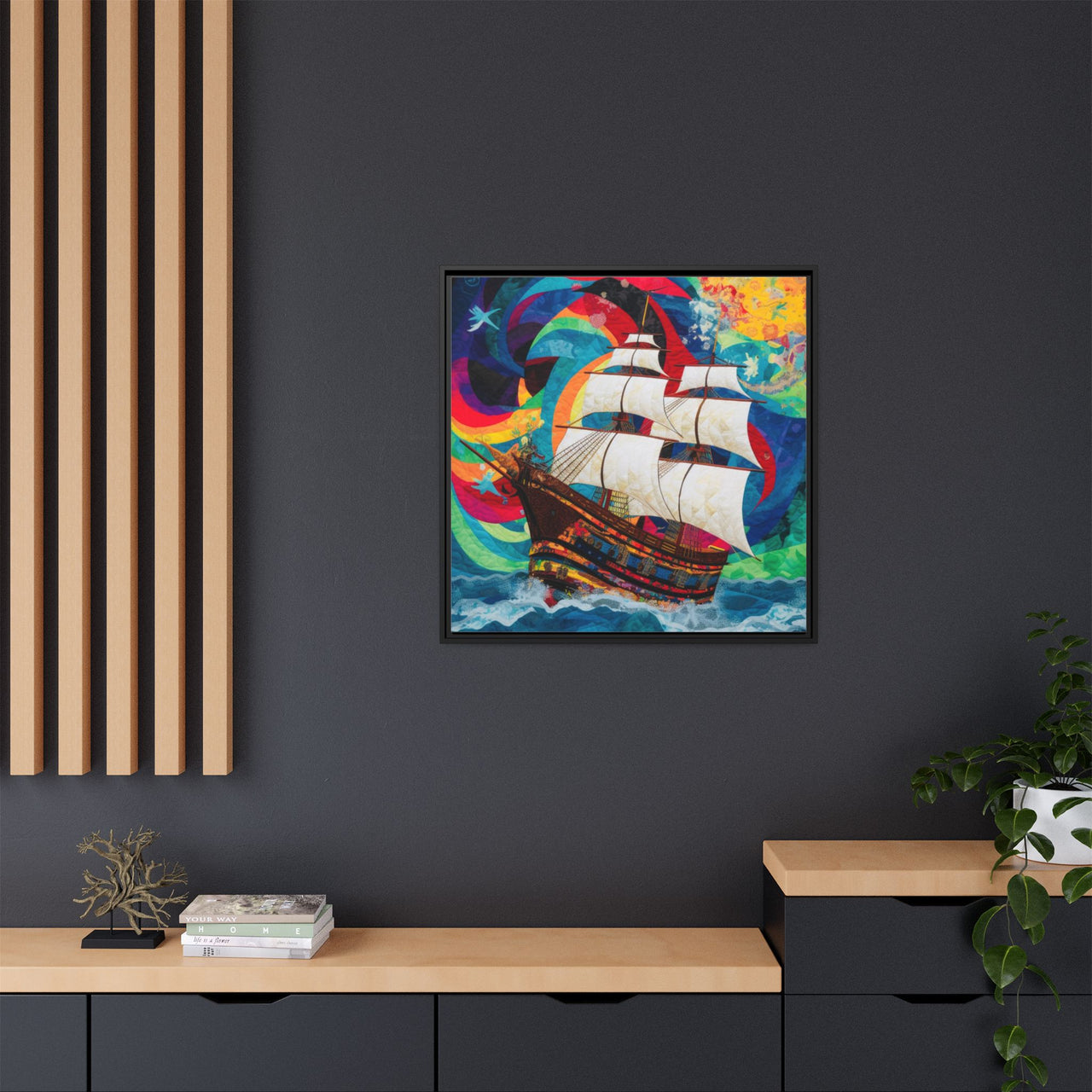 Sails of Change Canvas Wall Art with Frame