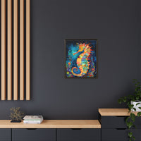 Thumbnail for Coral Carnival Seahorse Canvas Wall Art with Frame