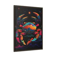 Thumbnail for Neon Tide Crab Canvas Wall Art with Frame