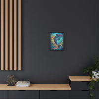 Thumbnail for Ocean Bloom Dolphin Canvas Wall Art with Frame