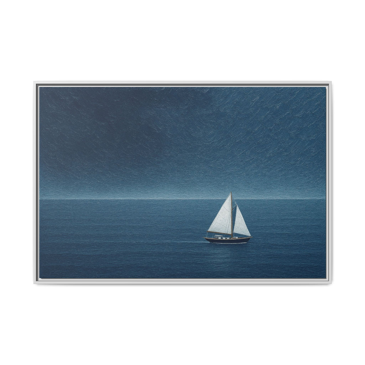 Sail Into Stillness Canvas Wall Art with Frame