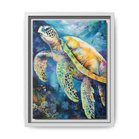 Thumbnail for Gliding Turtle Canvas Wall Art with Frame