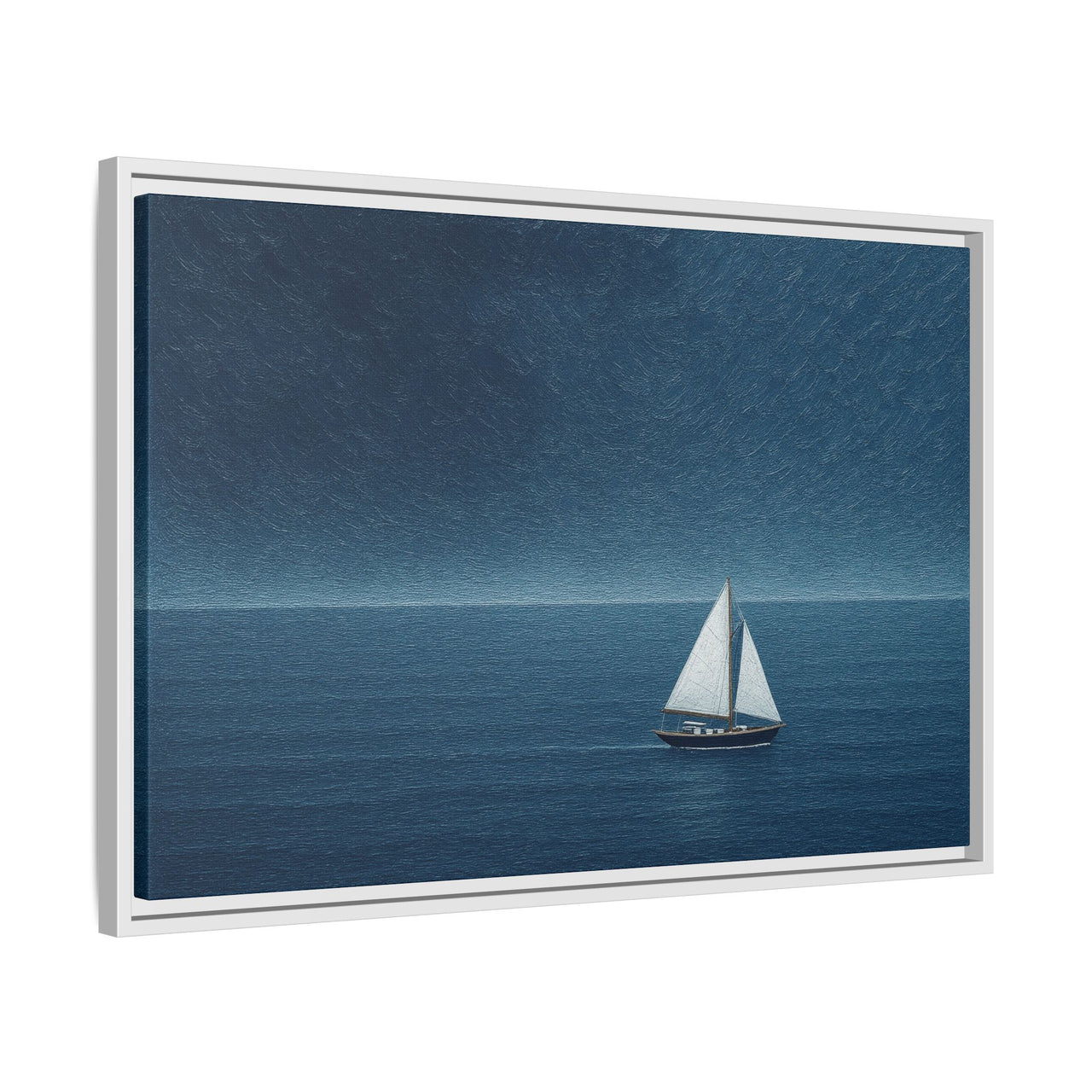 Sail Into Stillness Canvas Wall Art with Frame