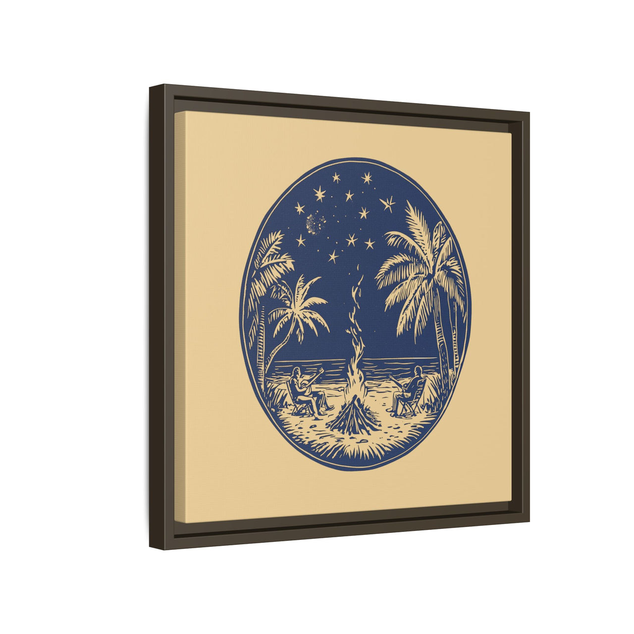 Beachfire Nights Canvas Wall Art with Frame