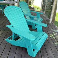 Thumbnail for Wooden Royal Elevated Reclining Adirondack Chair (Large)