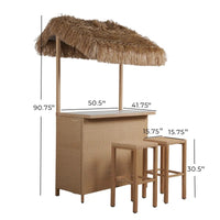 Thumbnail for Island Haven Outdoor Tiki Bar Set