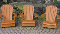 Thumbnail for Poly-Luxe Recycled Plastic Folding Royal Adirondack Chair (Large)