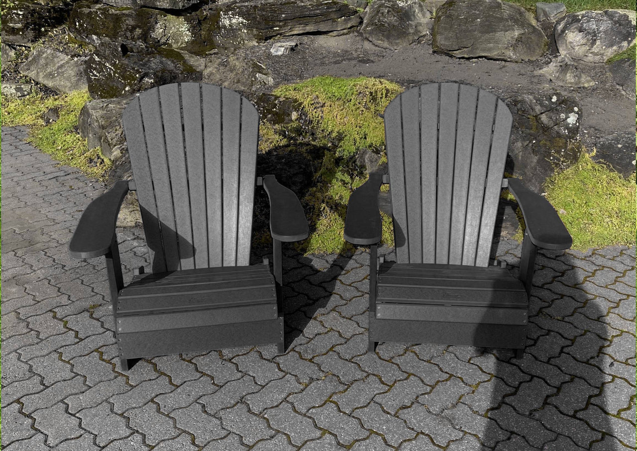 Poly-Luxe Recycled Plastic Folding Royal Adirondack Chair (Large)