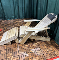 Thumbnail for Wooden Royal Elevated Reclining Adirondack Chair (Large)