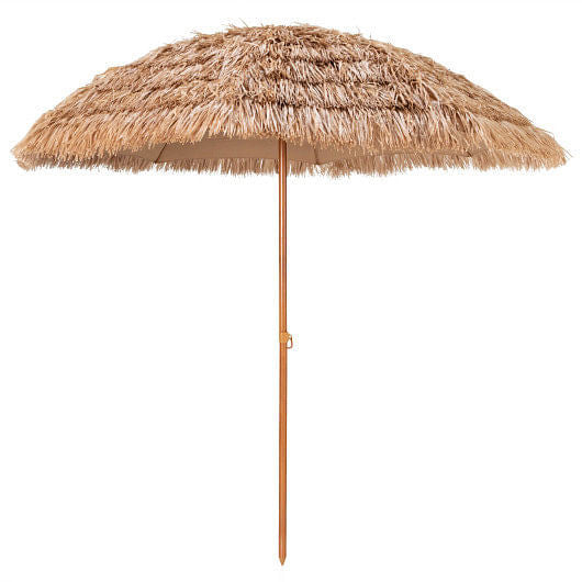8 Feet Patio Thatched Tiki Umbrella Hawaiian Hula Beach Umbrella-4