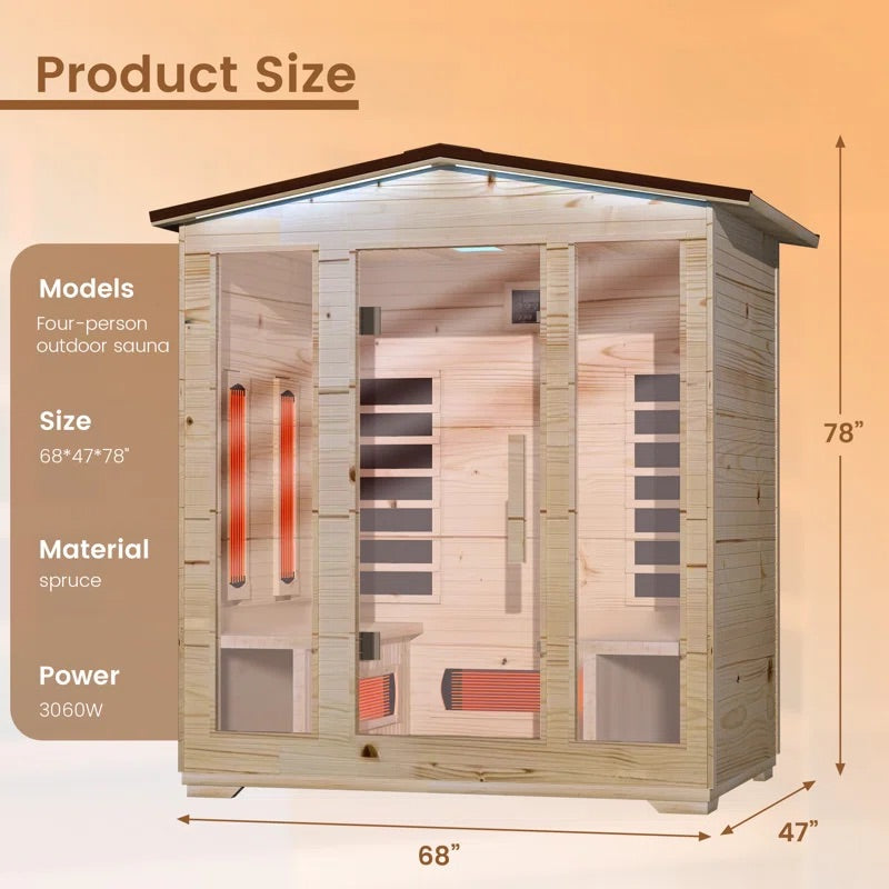 Caldera Outdoor Infrared Sauna – 4 Person