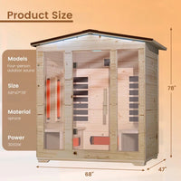 Thumbnail for Caldera Outdoor Infrared Sauna – 4 Person