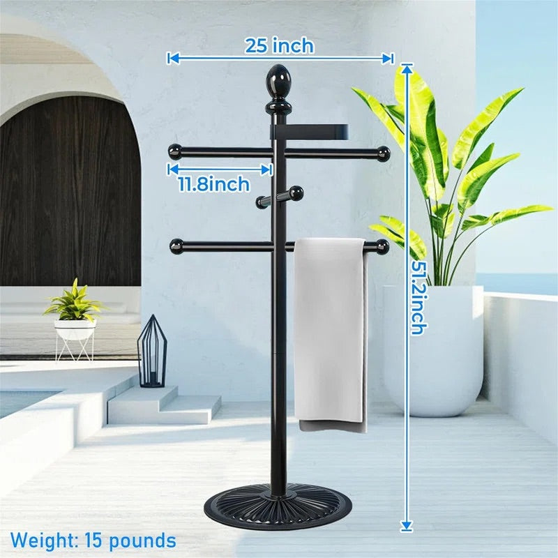 Haven Bay Heavy Duty Poolside Towel Rack