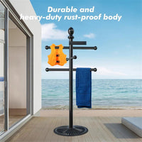 Thumbnail for Haven Bay Heavy Duty Poolside Towel Rack