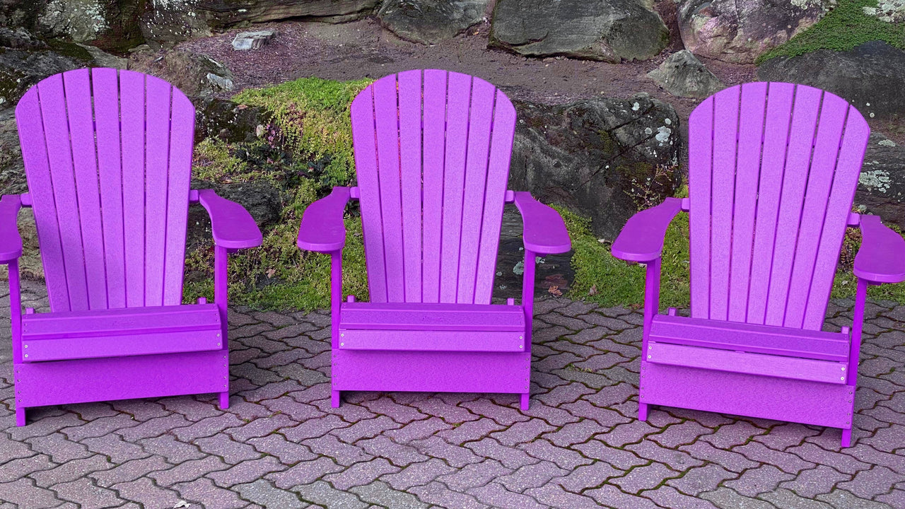 Poly-Luxe Recycled Plastic Folding Royal Adirondack Chair (Large)