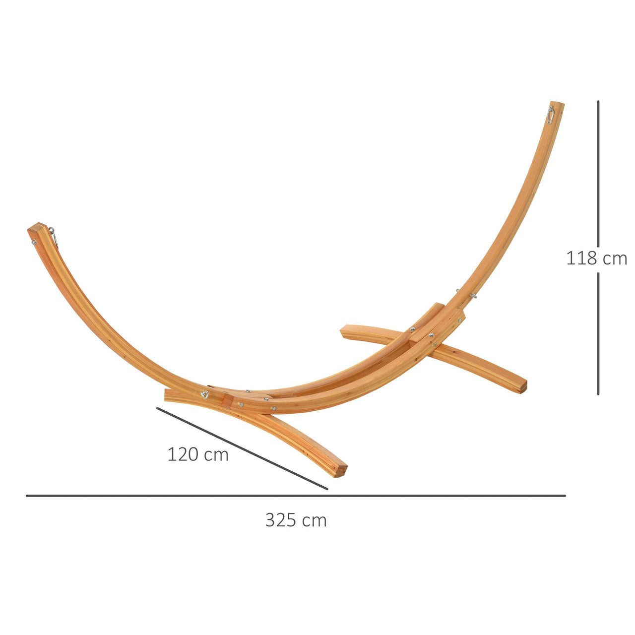 3 Metre Wooden Hammock Stand Universal Outdoor Garden Accessory-2