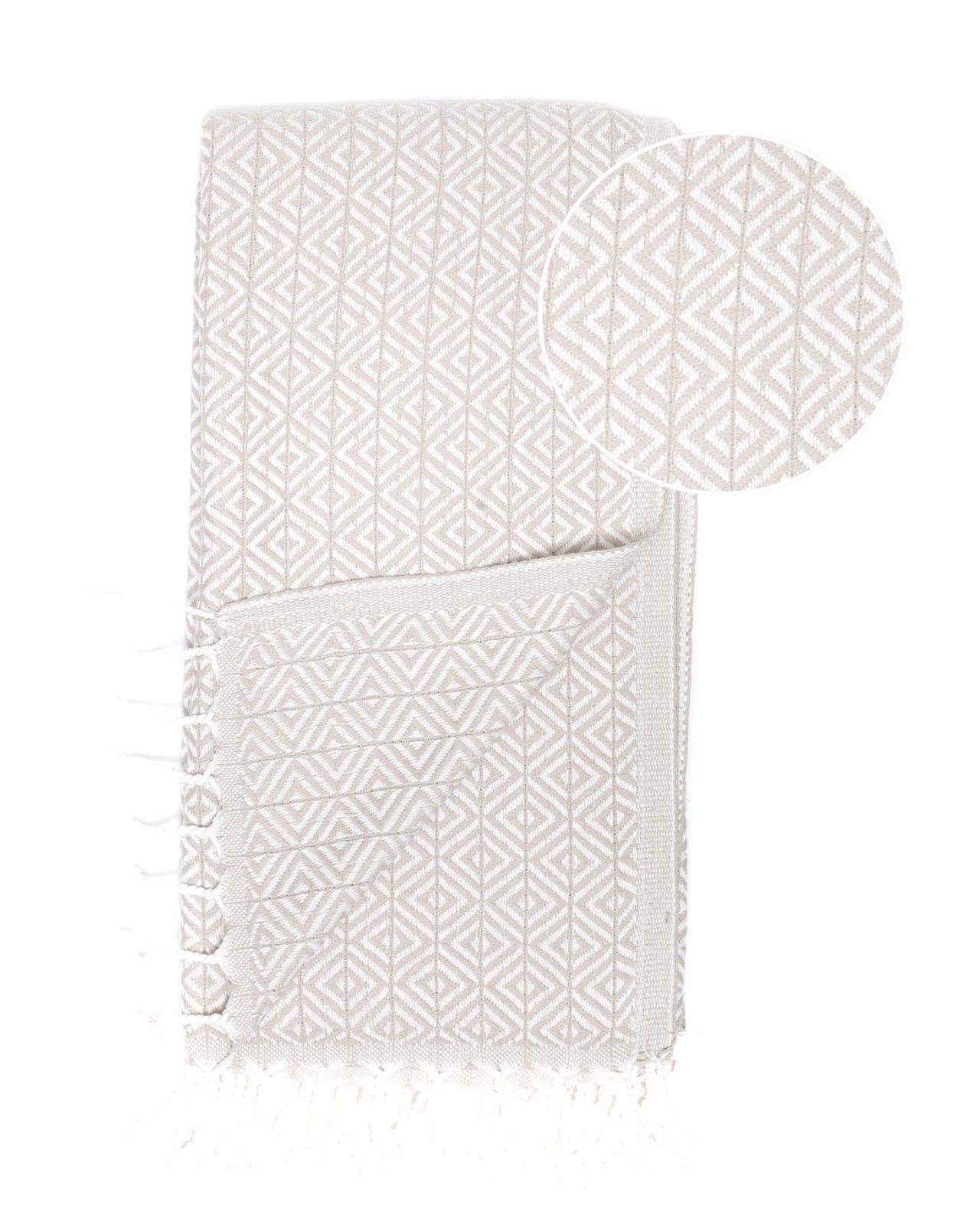 ELA Hammam Beach Towel, Spa Sauna Towel - Beige-2