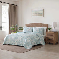 Thumbnail for Laguna Shores Reversible Cotton Quilt Set – King Quilt + 2 Shams