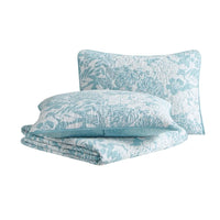 Thumbnail for Laguna Shores Reversible Cotton Quilt Set – King Quilt + 2 Shams