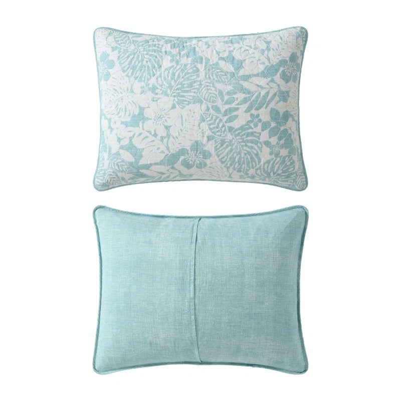 Laguna Shores Reversible Cotton Quilt Set – King Quilt + 2 Shams