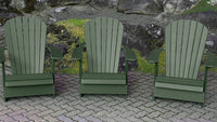 Thumbnail for Poly-Luxe Recycled Plastic Folding Royal Adirondack Chair (Large)