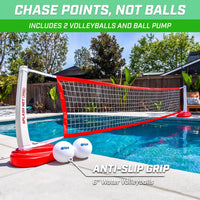 Thumbnail for GoSports AquaSpike Pro Pool Volleyball Set - Red