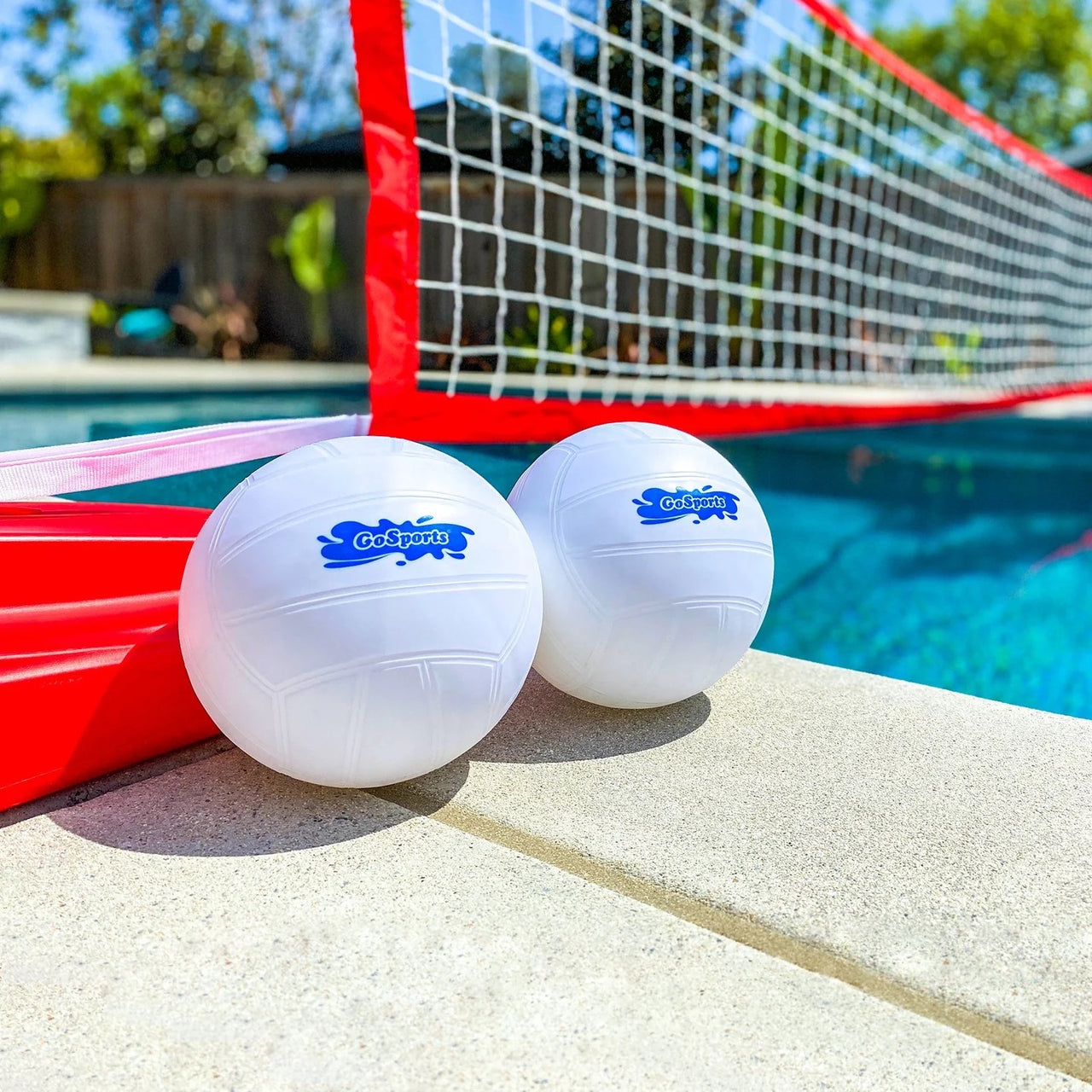 GoSports AquaSpike Pro Pool Volleyball Set - Red