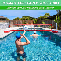 Thumbnail for GoSports AquaSpike Pro Pool Volleyball Set - Red